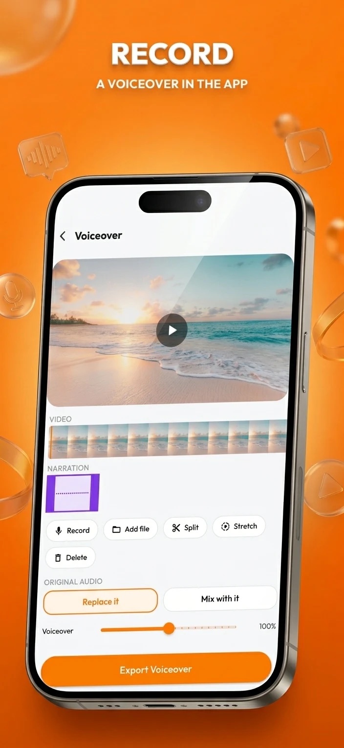 Voiceover screen recording narration over a video clip